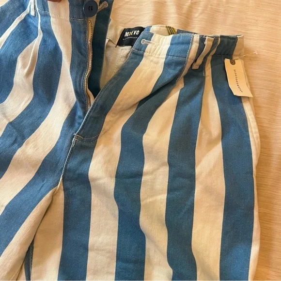 Maeve by Anthropologie Parasol Stripe Dad Shorts - Picture 7 of 9